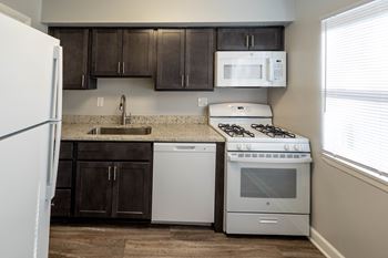 Kitchen with large window